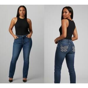 Women Long Blue Denim Jeans Size 9